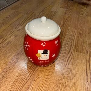 Hallmark Red and White Snowman Cookie Jar
